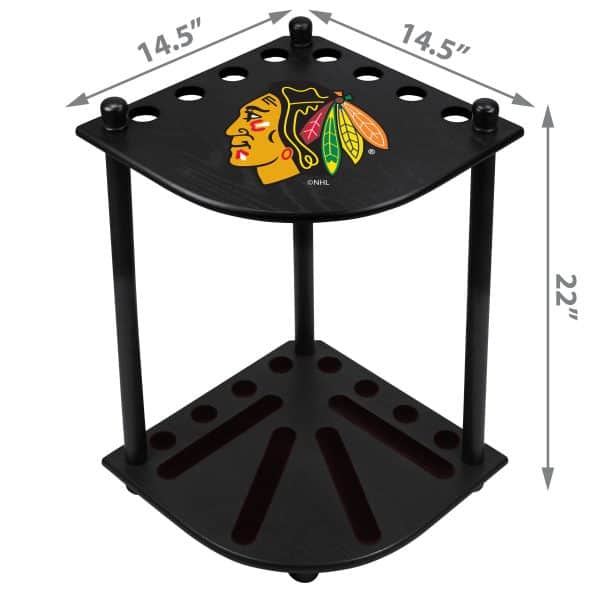 Chicago Blackhawks Corner Cue Rack 1