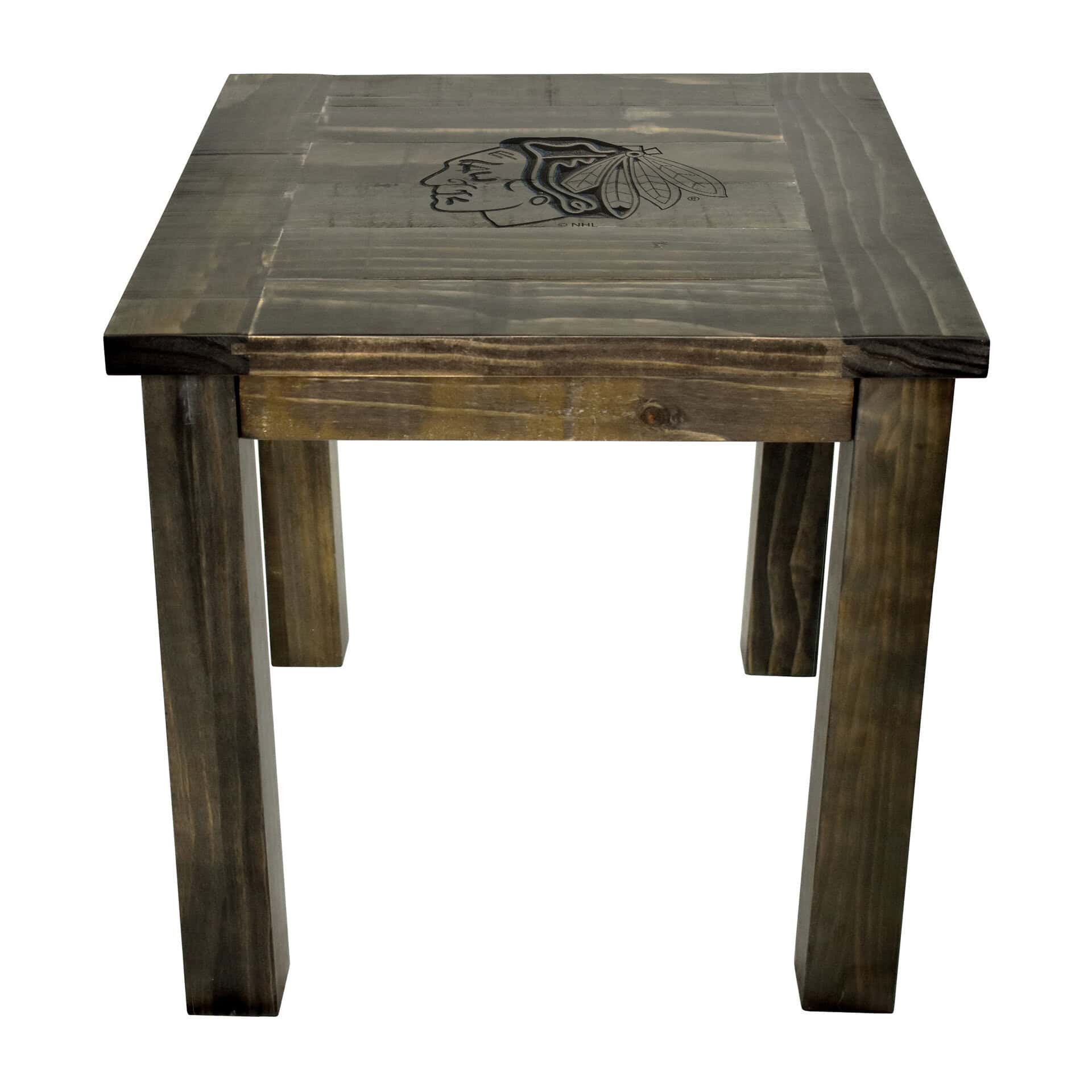 Chicago Blackhawks Reclaimed Side Table 3 Chicago Blackhawks Reclaimed Side Table - Image 3