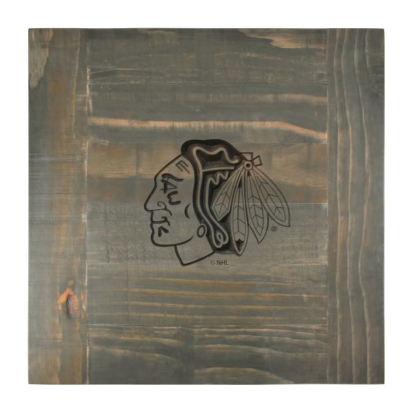 Chicago Blackhawks Reclaimed Side Table 3
