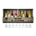 Chicago Blackhawks Reclaimed Wood Bar Shelf 8 Chicago Blackhawks Reclaimed Wood Bar Shelf