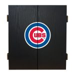 Chicago Cubs Dartboard Cabinet Set with Bristle Board 12 Chicago Cubs Dartboard Cabinet Set with Bristle Board