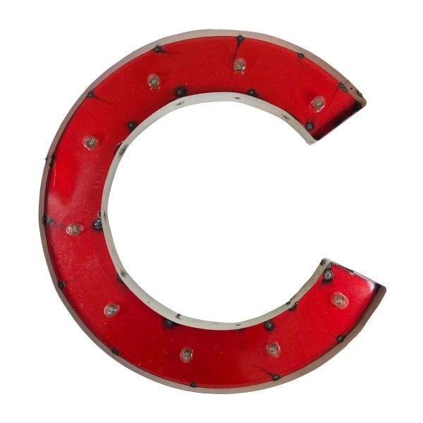 Chicago Cubs Lighted Recycled Metal MLB Sign 2