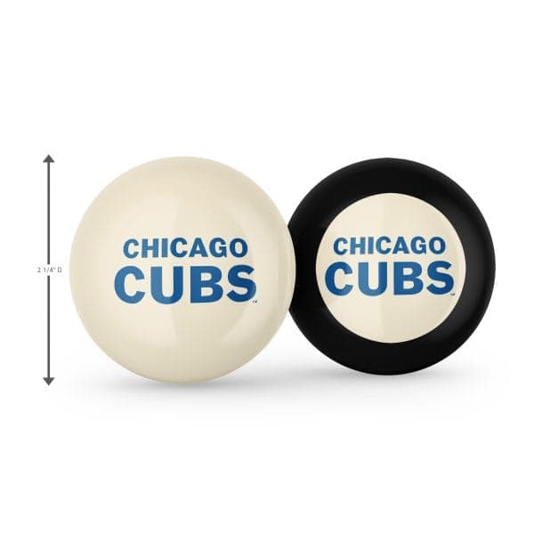 Chicago Cubs MLB Logo Cue Ball and 8 Ball 1