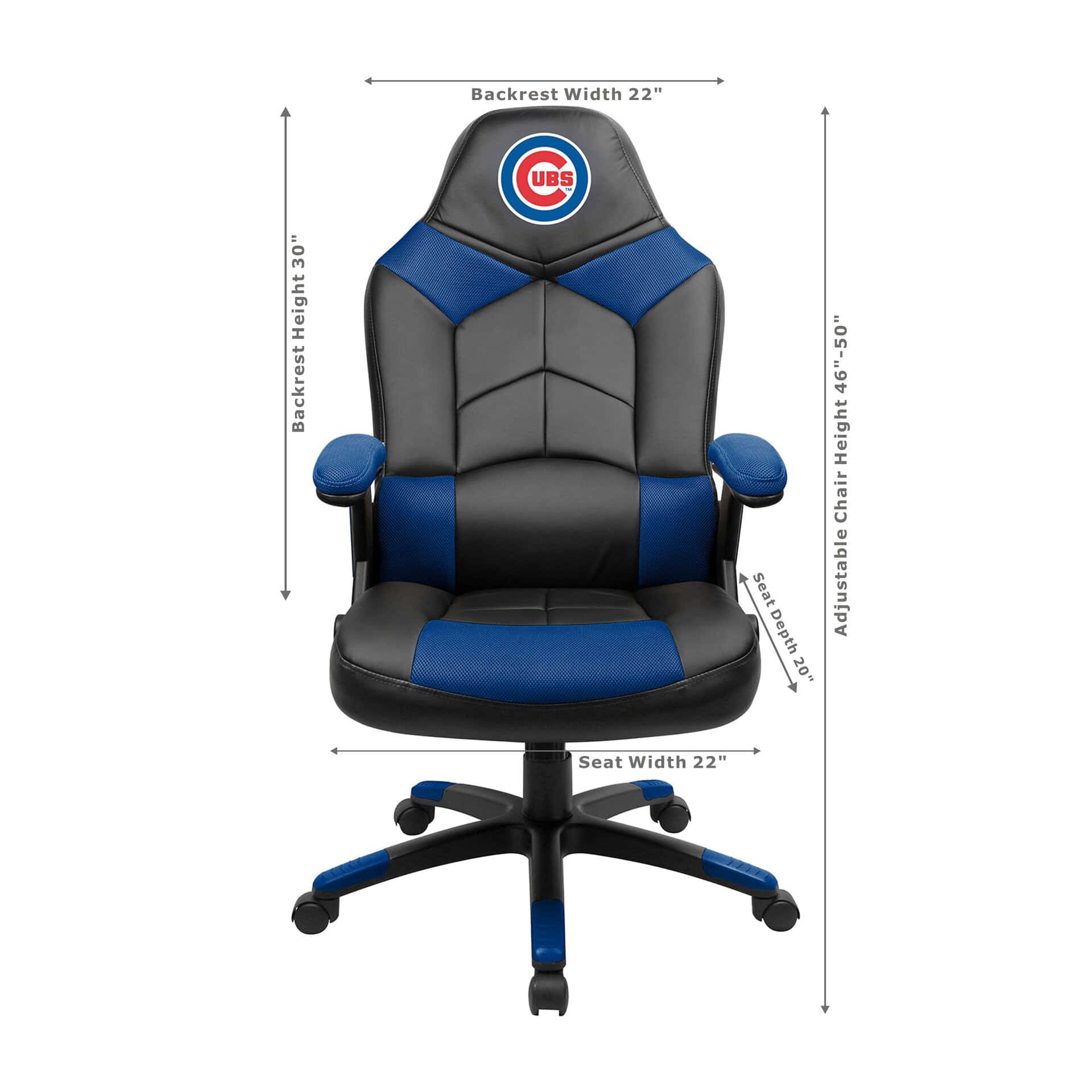 Chicago Cubs Oversized Gaming Chair with Embroidered Logo 1 Chicago Cubs Oversized Gaming Chair with Embroidered Logo