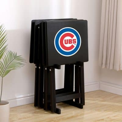 Chicago Cubs TV Tray Set with Stand