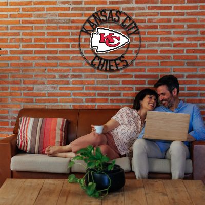 Chiefs 24 inch Wrought Iron Wall Art