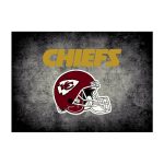 Chiefs 8x11 Distressed Area Rug Kansas Collection