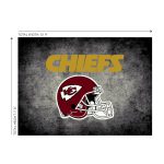Chiefs 8x11 Distressed Area Rug Kansas Collection