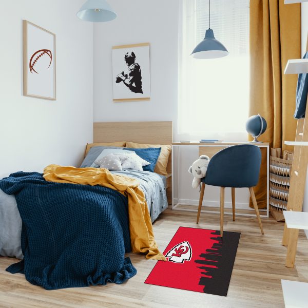 Chiefs Cityscape Washable Area Rug 2x3 Kansas Collection 1