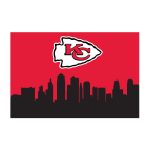 Chiefs Cityscape Washable Area Rug 2x3 Kansas Collection