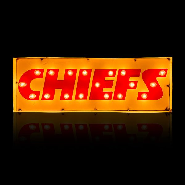Chiefs Kansas Collection Lighted Recycled Metal Street Sign 2