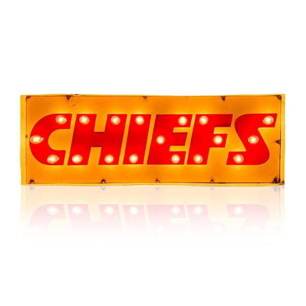 Chiefs Kansas Collection Lighted Recycled Metal Street Sign 3