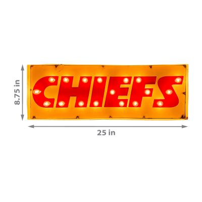 Chiefs Kansas Collection Lighted Recycled Metal Street Sign