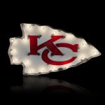 Chiefs Lighted Recycled Metal Logo Sign Kansas Collection