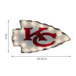 Chiefs Lighted Recycled Metal Logo Sign Kansas Collection