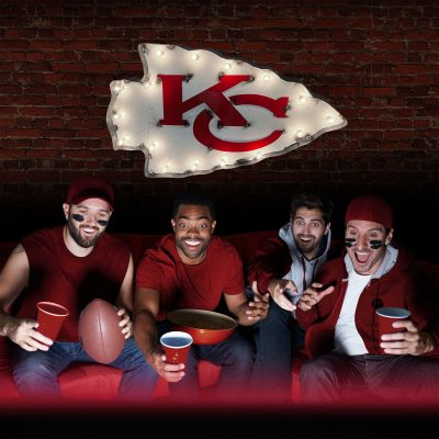 Chiefs Lighted Recycled Metal Logo Sign Kansas Collection
