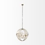 Chiron II 36L x 36W x 38H Gold Metal Globe Six Bulb Chandelier