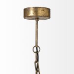 Chiron II 36L x 36W x 38H Gold Metal Globe Six Bulb Chandelier