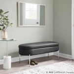 Chloe Black Faux Leather Chrome Glam Storage Bench 15 Chloe Black Faux Leather Chrome Glam Storage Bench