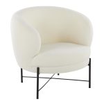 Chloe Black Metal White Sherpa Contemporary Accent Chair 10 Chloe Black Metal White Sherpa Contemporary Accent Chair