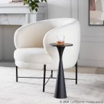 Chloe Black Metal White Sherpa Contemporary Accent Chair 9 Chloe Black Metal White Sherpa Contemporary Accent Chair