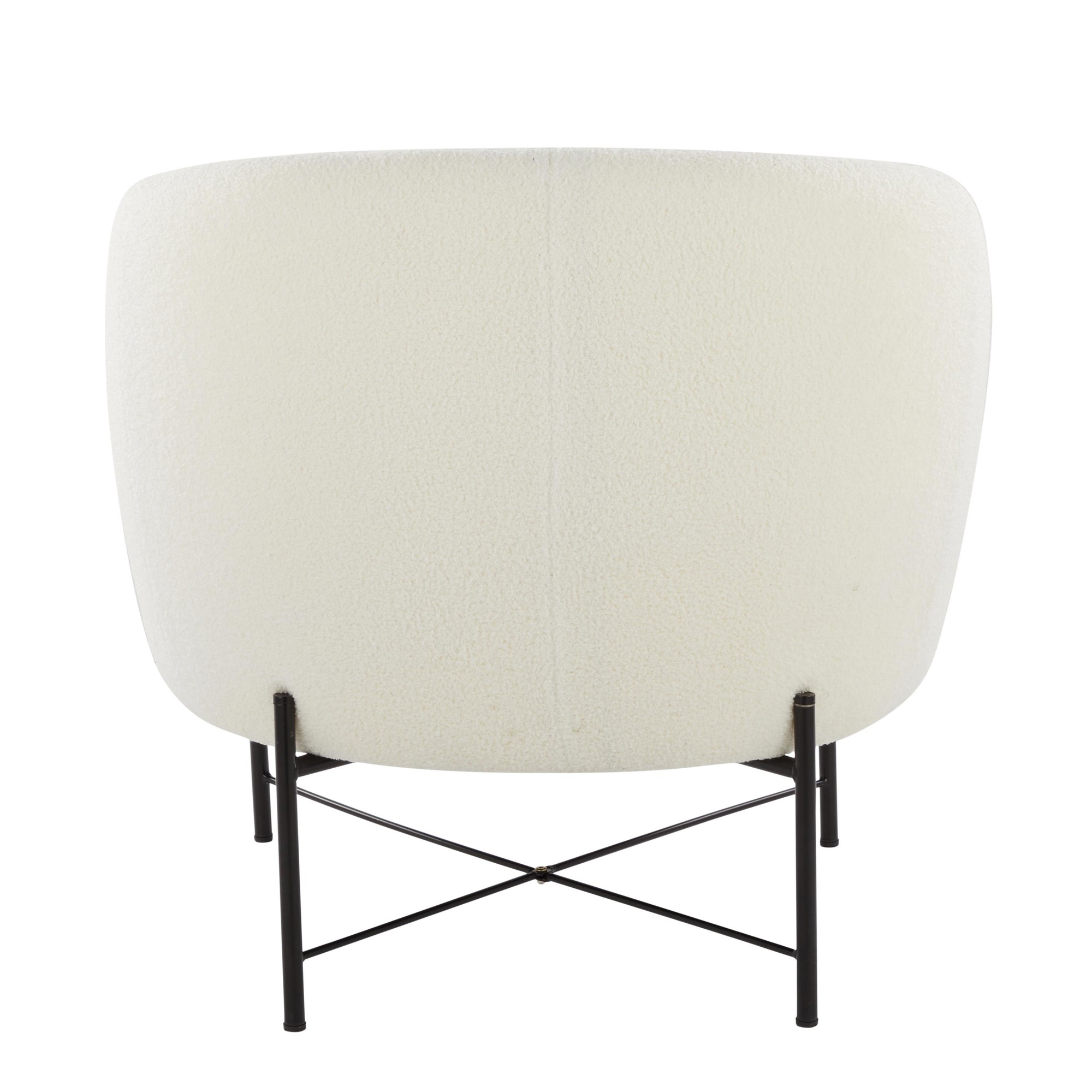 Chloe Black Metal White Sherpa Contemporary Accent Chair 5 Chloe Black Metal White Sherpa Contemporary Accent Chair - Image 5