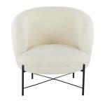 Chloe Black Metal White Sherpa Contemporary Accent Chair 14 Chloe Black Metal White Sherpa Contemporary Accent Chair