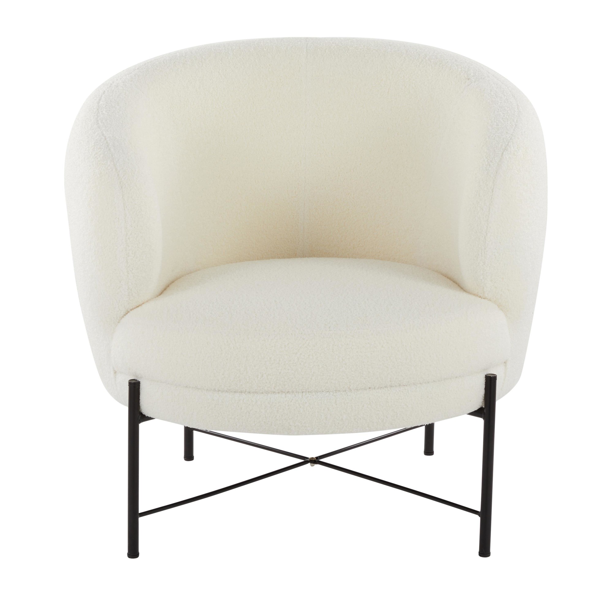 Chloe Black Metal White Sherpa Contemporary Accent Chair 6 Chloe Black Metal White Sherpa Contemporary Accent Chair - Image 6