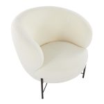 Chloe Black Metal White Sherpa Contemporary Accent Chair 15 Chloe Black Metal White Sherpa Contemporary Accent Chair