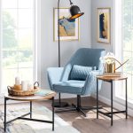 Chloe Contemporary Black Metal and Walnut Coffee Table