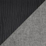 Chloe Contemporary Grey Fabric and Black Metal Bench