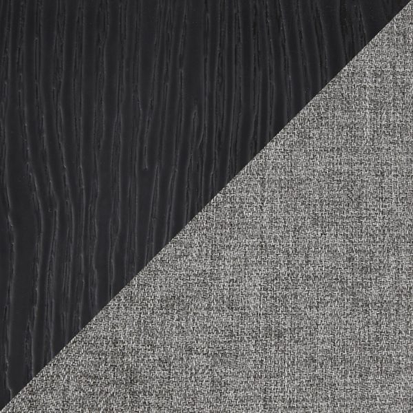 Chloe Contemporary Grey Fabric and Black Metal Bench 7