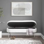 Chloe Glam White Faux Leather Chrome Contemporary Storage Bench 13 Chloe Glam White Faux Leather Chrome Contemporary Storage Bench
