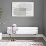 Chloe Glam White Faux Leather Chrome Contemporary Storage Bench 12 Chloe Glam White Faux Leather Chrome Contemporary Storage Bench