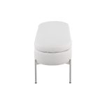 Chloe Glam White Faux Leather Chrome Contemporary Storage Bench 17 Chloe Glam White Faux Leather Chrome Contemporary Storage Bench