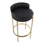Chloe Gold Black Contemporary Counter Stool (Set of 2) 5 Chloe Gold Black Contemporary Counter Stool (Set of 2)