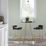 Chloe Gold Black Contemporary Counter Stool (Set of 2) 4 Chloe Gold Black Contemporary Counter Stool (Set of 2)