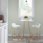 Chloe Gold and White Contemporary Counter Stool (Set of 2) 11 Chloe Gold and White Contemporary Counter Stool (Set of 2)