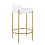 Chloe Gold and White Contemporary Counter Stool (Set of 2) 15 Chloe Gold and White Contemporary Counter Stool (Set of 2)