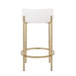 Chloe Gold and White Contemporary Counter Stool (Set of 2) 16 Chloe Gold and White Contemporary Counter Stool (Set of 2)