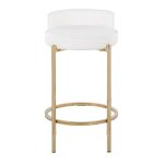 Chloe Gold and White Contemporary Counter Stool (Set of 2) 17 Chloe Gold and White Contemporary Counter Stool (Set of 2)