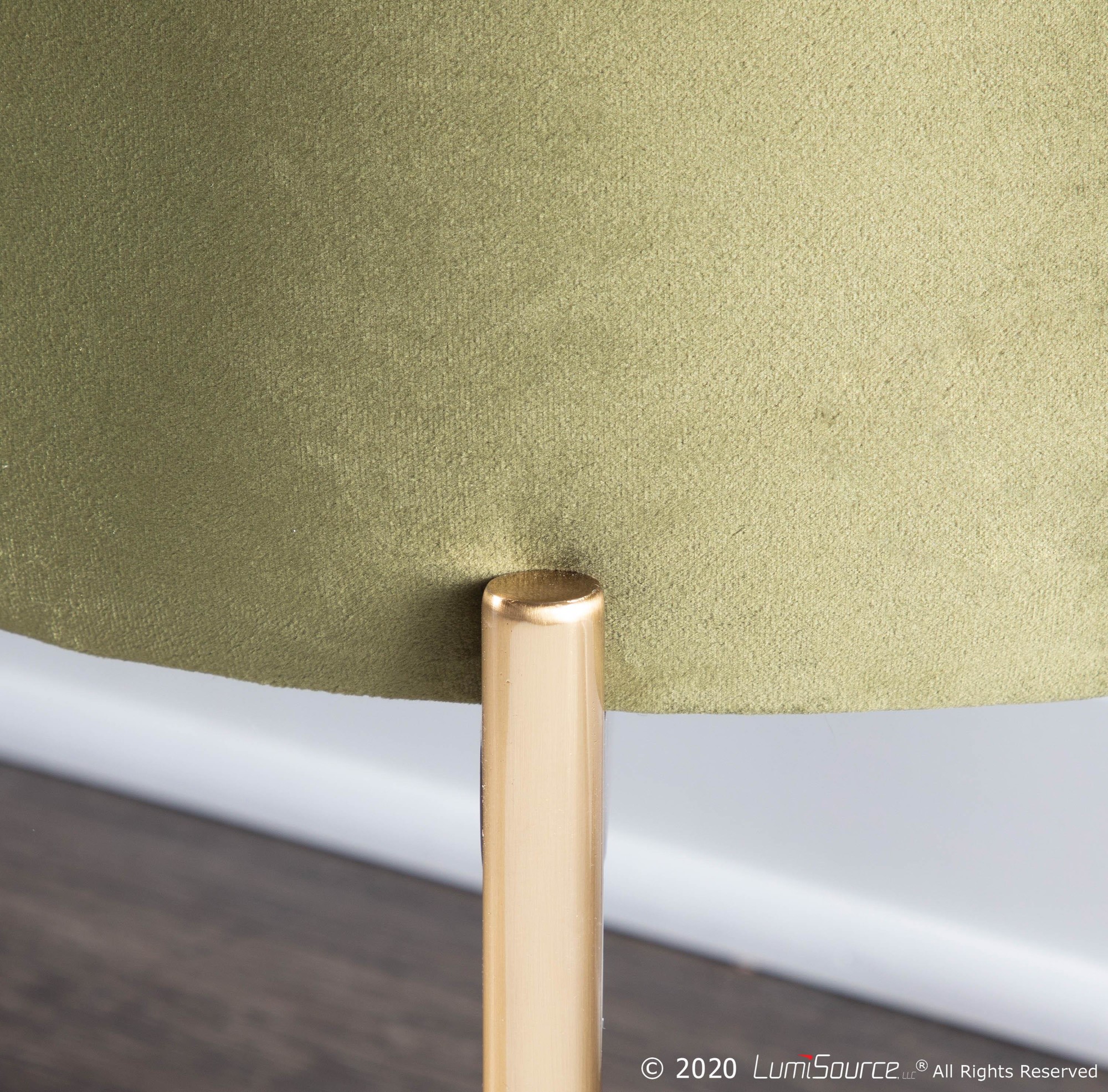 Chloe Green Velvet Gold Metal Glam Storage Bench 2 Chloe Green Velvet Gold Metal Glam Storage Bench - Image 2