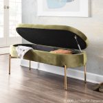 Chloe Green Velvet Gold Metal Glam Storage Bench 16 Chloe Green Velvet Gold Metal Glam Storage Bench