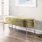 Chloe Green Velvet Gold Metal Glam Storage Bench 17 Chloe Green Velvet Gold Metal Glam Storage Bench