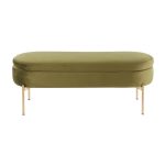 Chloe Green Velvet Gold Metal Glam Storage Bench 23 Chloe Green Velvet Gold Metal Glam Storage Bench