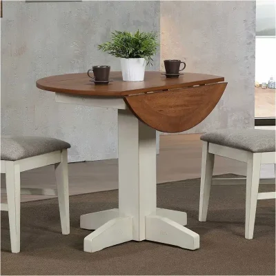 Choices Antique White Drop Leaf Table