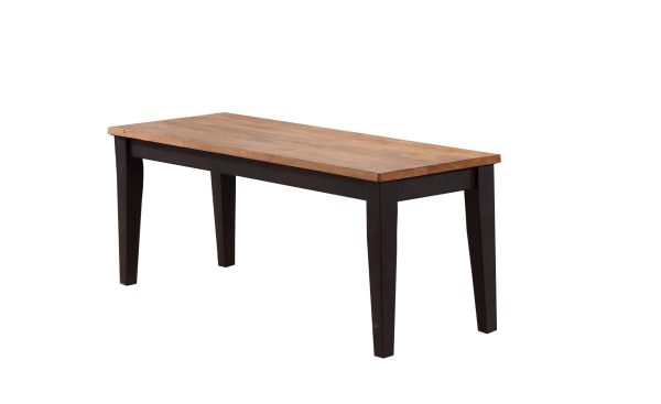 Choices Black Oak Backless Dining Bench 2