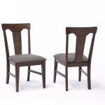 Choices Black Oak Panel Back Side Chair with Padded Seat (Pack of 2)