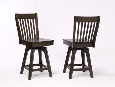 Choices Black Oak Slat Back Bar Stool