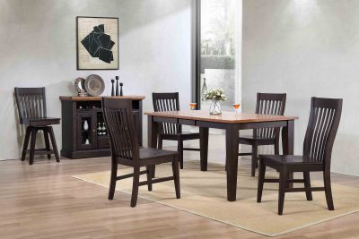 Choices Black Oak Slat Back Counter Stool